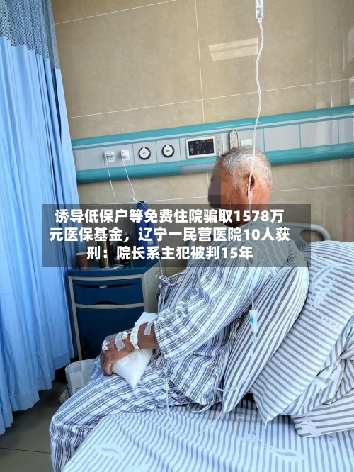 诱导低保户等免费住院骗取1578万元医保基金，辽宁一民营医院10人获刑：院长系主犯被判15年-第2张图片