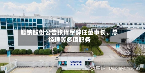 顺钠股份公告张译军辞任董事长、总经理等多项职务-第1张图片